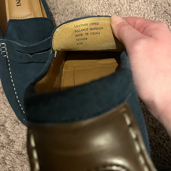 Alfani Blue Suede and Leather Tigger Driving Loafers Size 9.5 - Picture 8 of 8